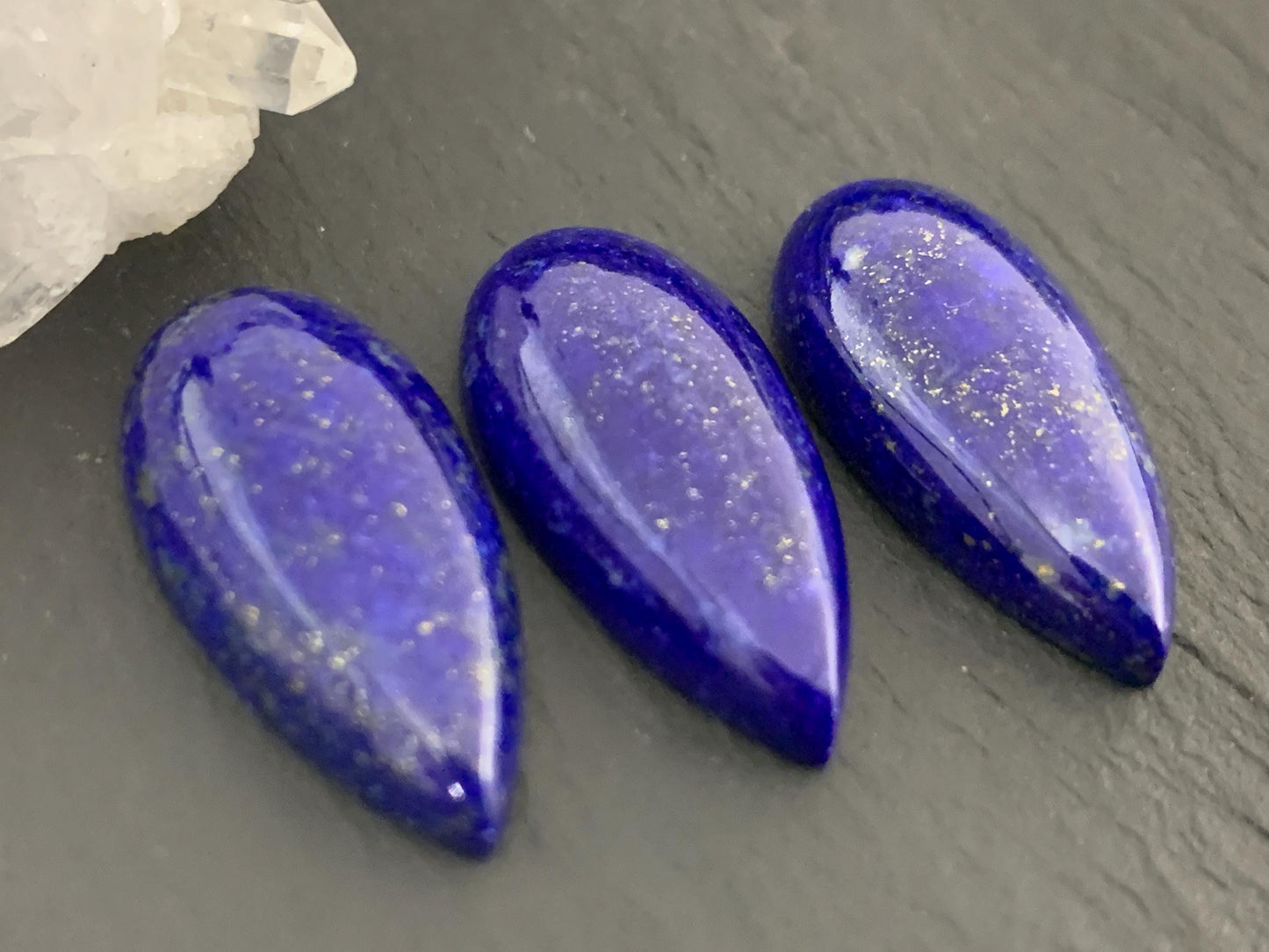 Lapis Lazuli pear 12x25mm cabochon - Calibrated cabochons