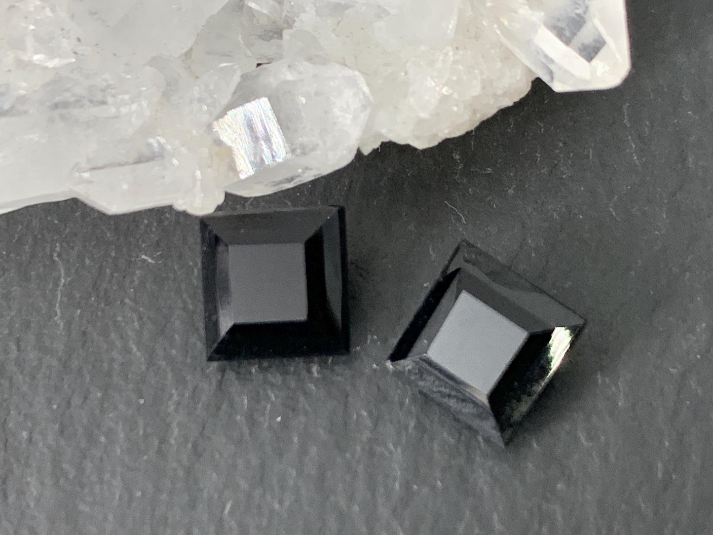 Faceted Black Onyx 6x6mm