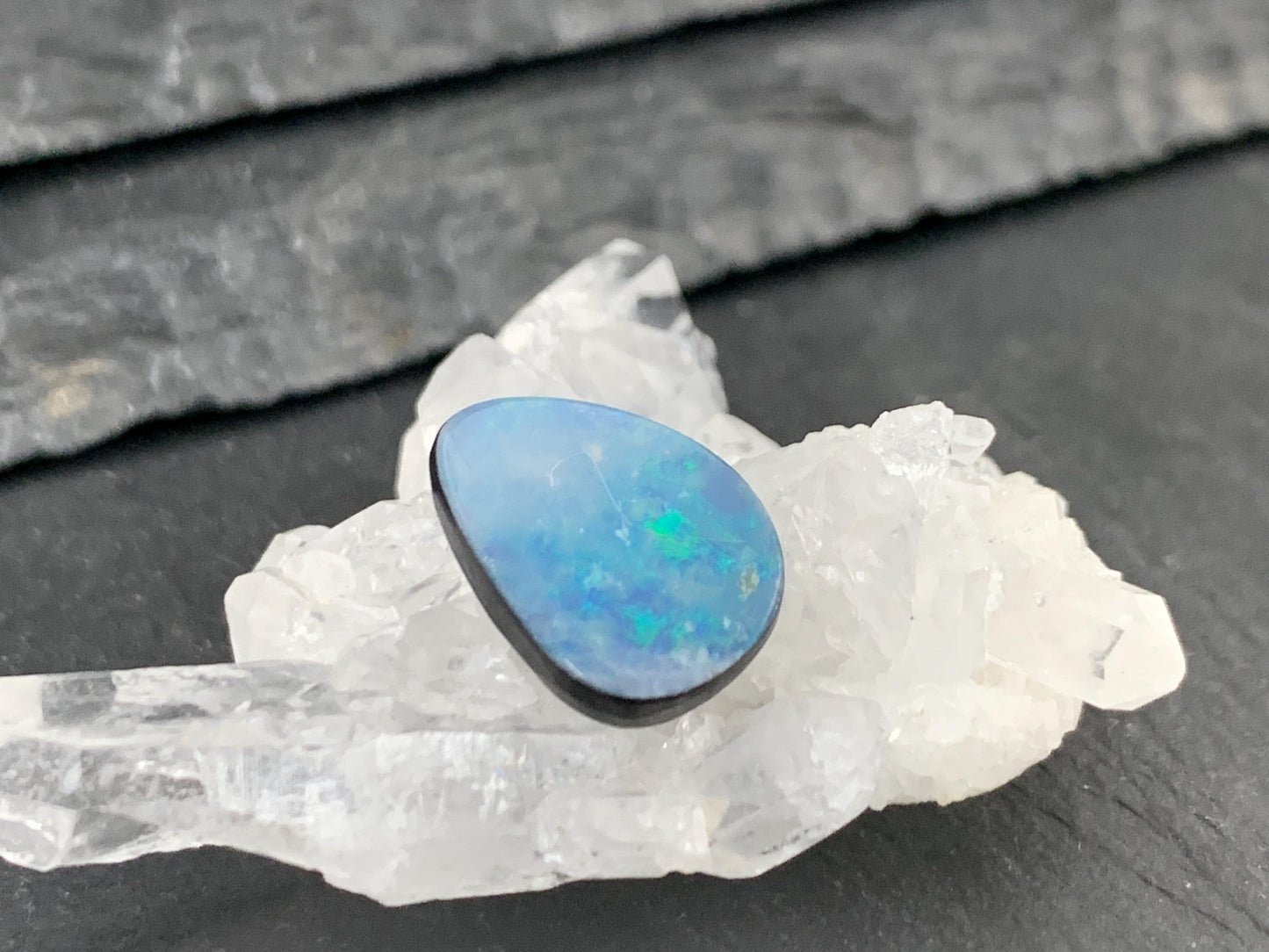 Australian Opal doublet 10x13x4mm cabochon