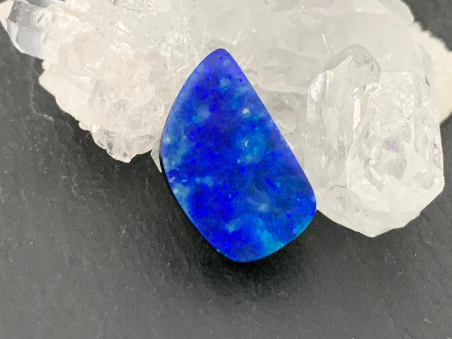 Australian Opal doublet 9x14x3mm cabochon