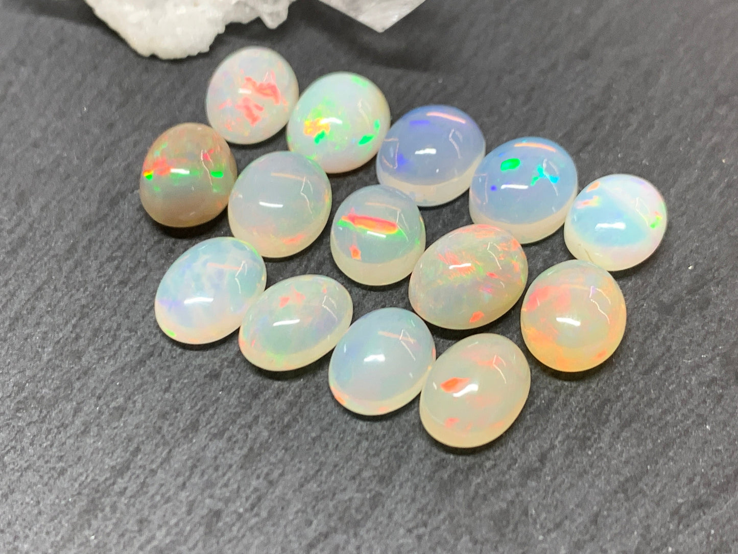 Ethiopian Opal oval 10mm long cabochon