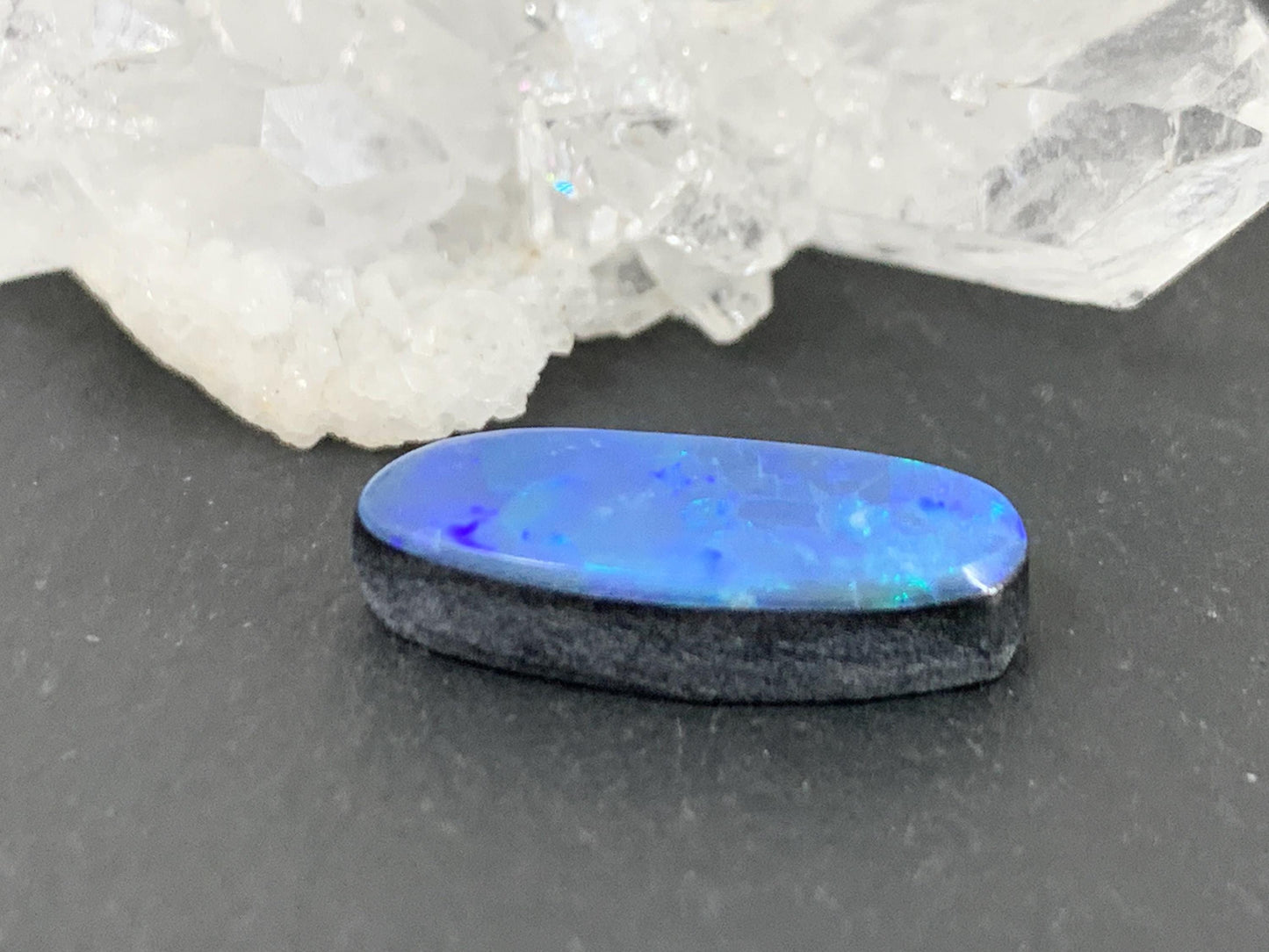 Australian Opal Doublet Natural 6x16x4mm Cabochon Free Form Opal Stone