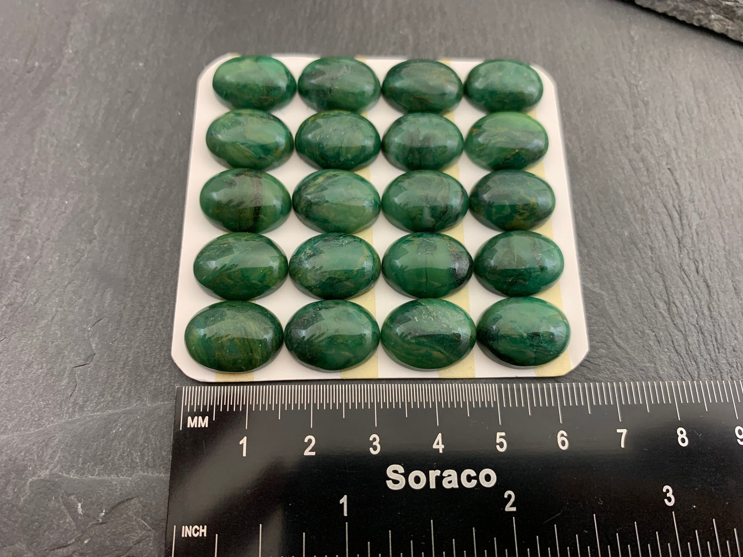 African Jade oval 12x16mm cabochon - Calibrated Cabochons