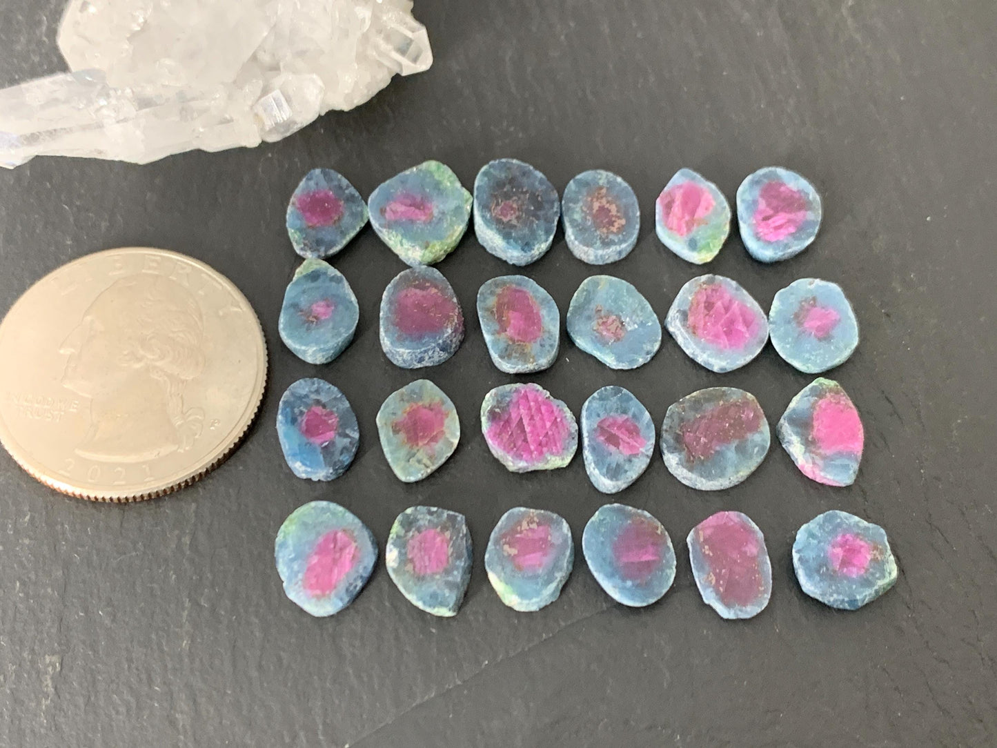 Watermelon Ruby 8-10mm long slice