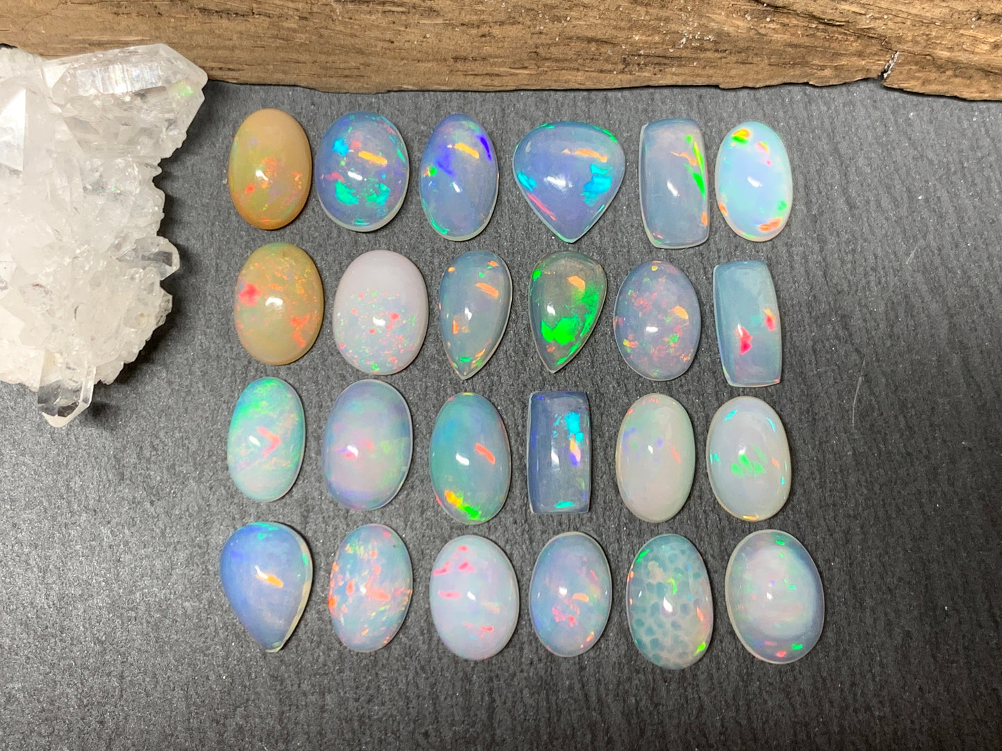 Ethiopian Opal 11-12mm long cabochon