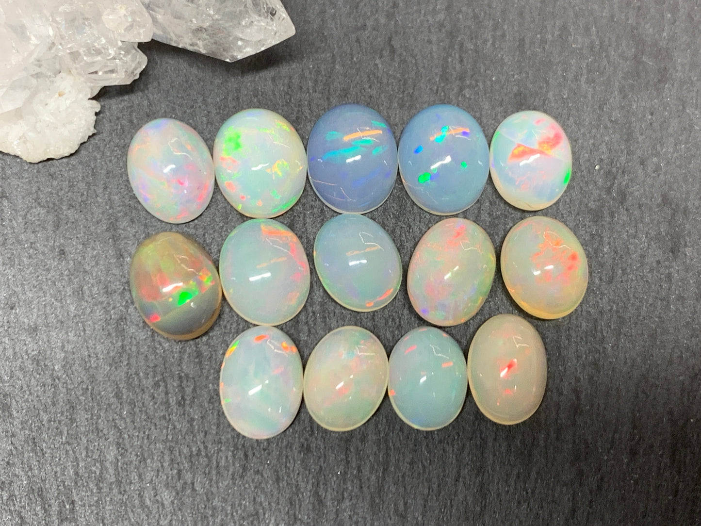 Ethiopian Opal oval 10mm long cabochon