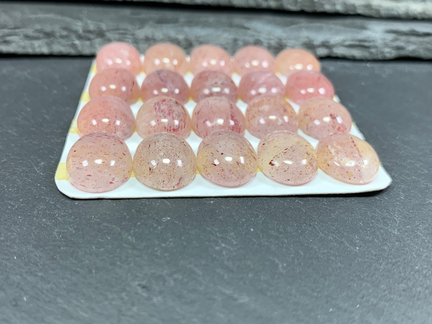 Red Sunstone oval 12x16mm Cabochon - Calibrated Cabochons