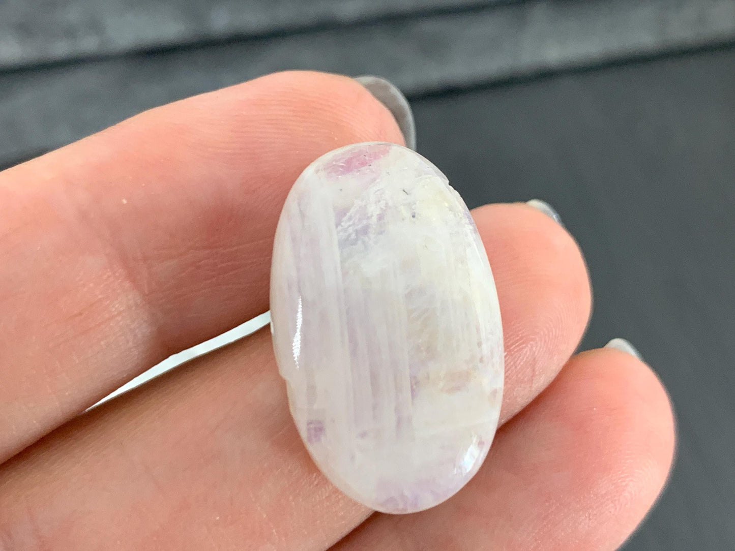 Discounted Rainbow Moonstone 25x16x5mm cabochon