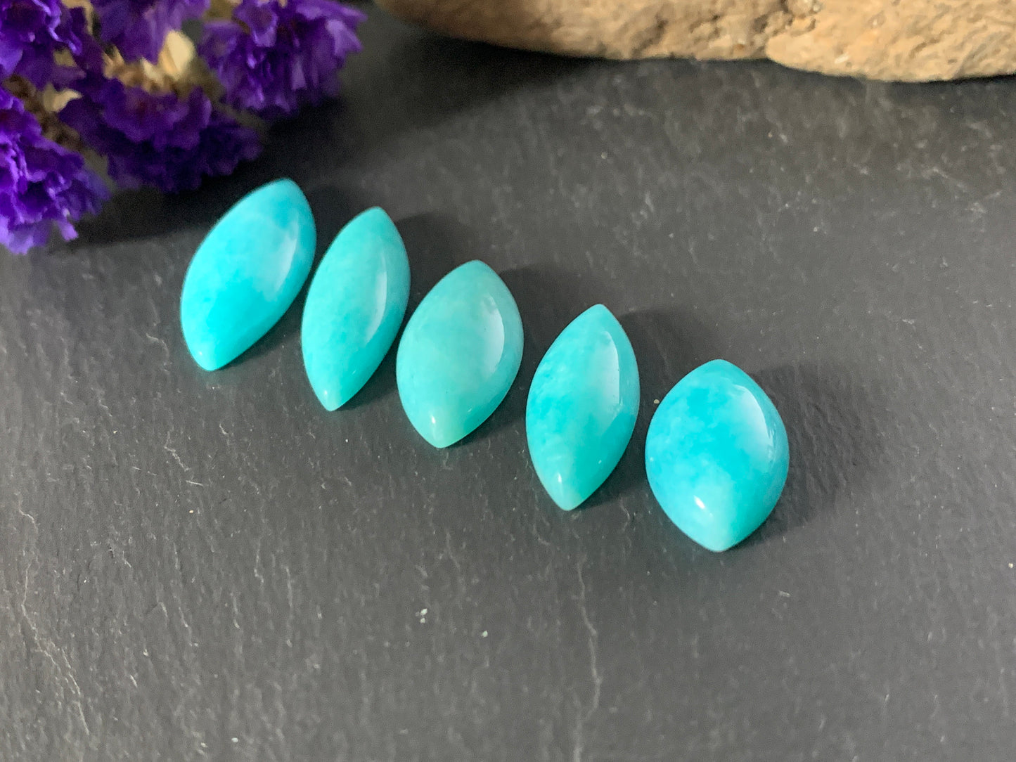 Amazonite marquise cabochon - Calibrated cabochons