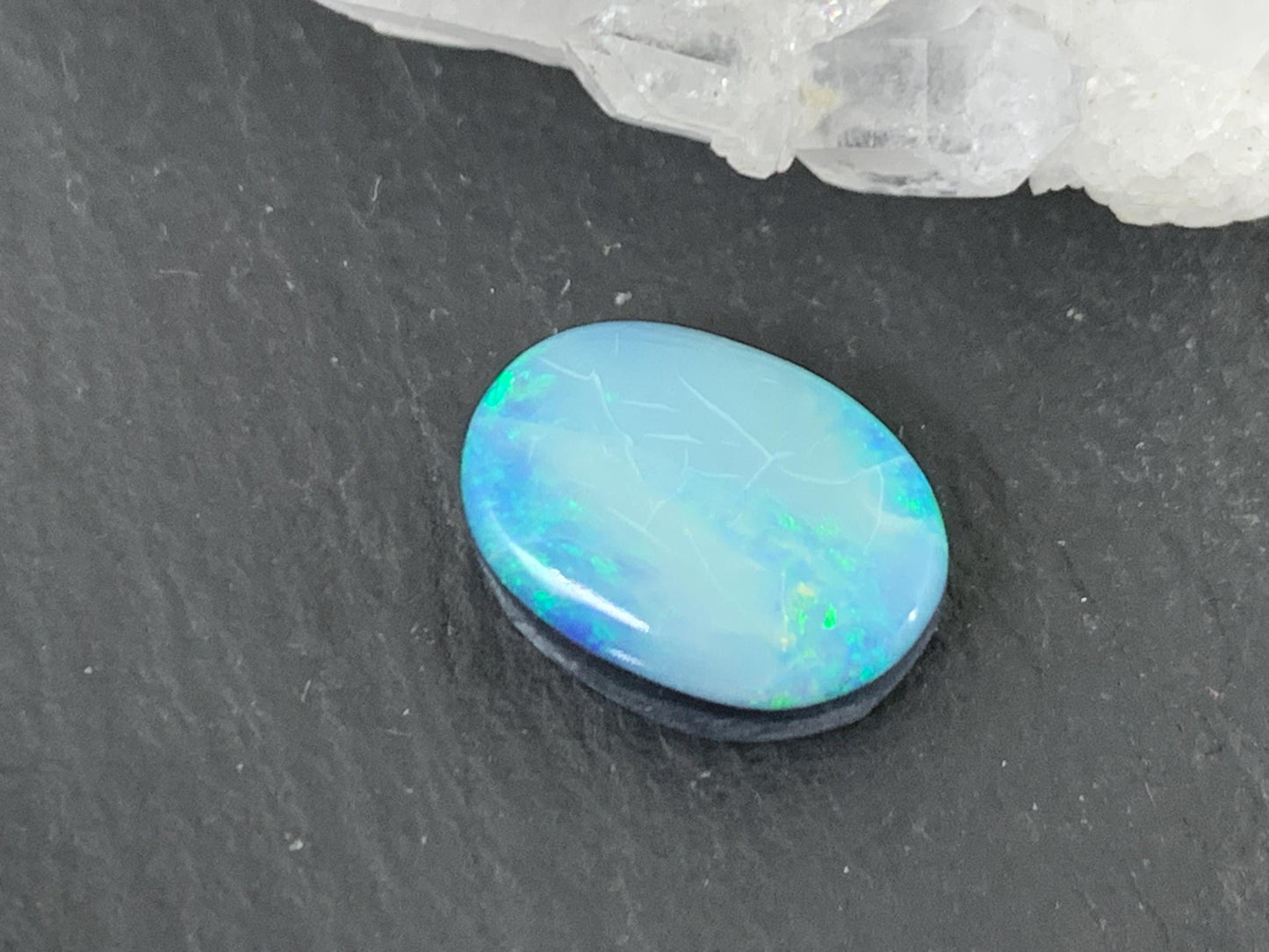 Australian Opal Doublet 9x12x4.5mm Cabochon Free Form Gemstone Oval