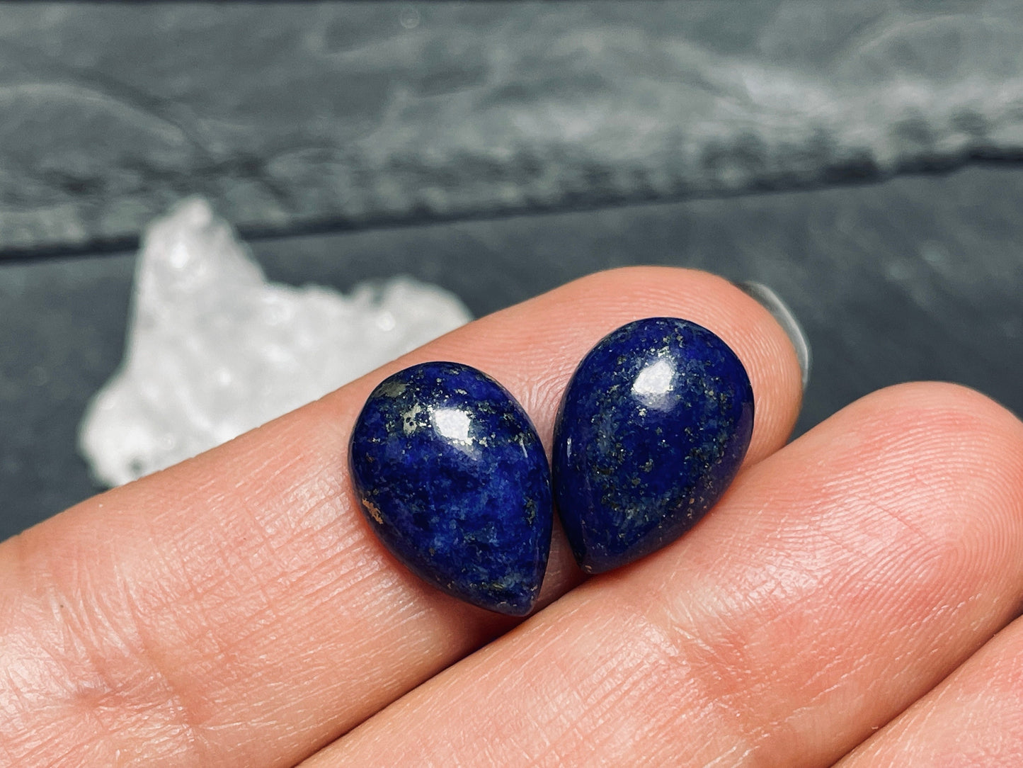 Lapis Lazuli pear 10x14mm cabochon - Calibrated cabochons