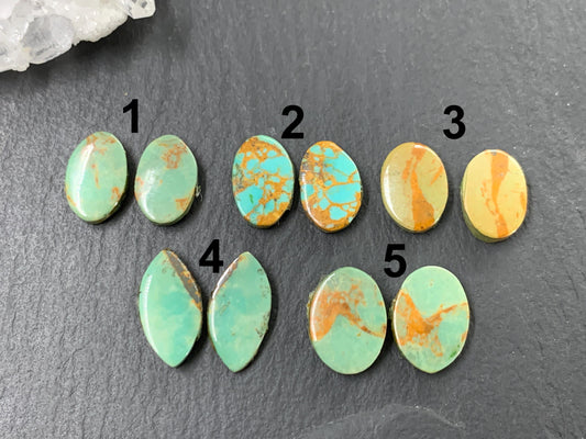 Tibetan Turquoise Pair Cabochon