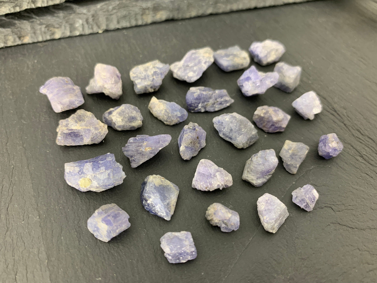 Raw Tanzanite from Tanzania 7-18mm long - not drilled gemstone