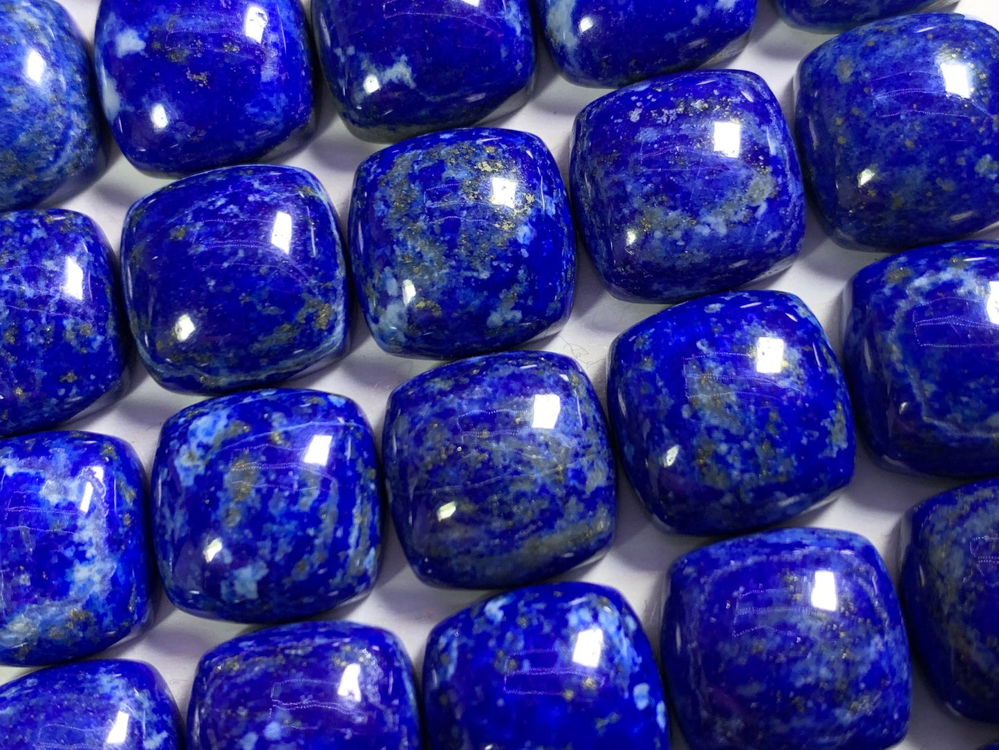 Lapis Lazuli square cushion 12mm cabochon - Calibrated cabochons