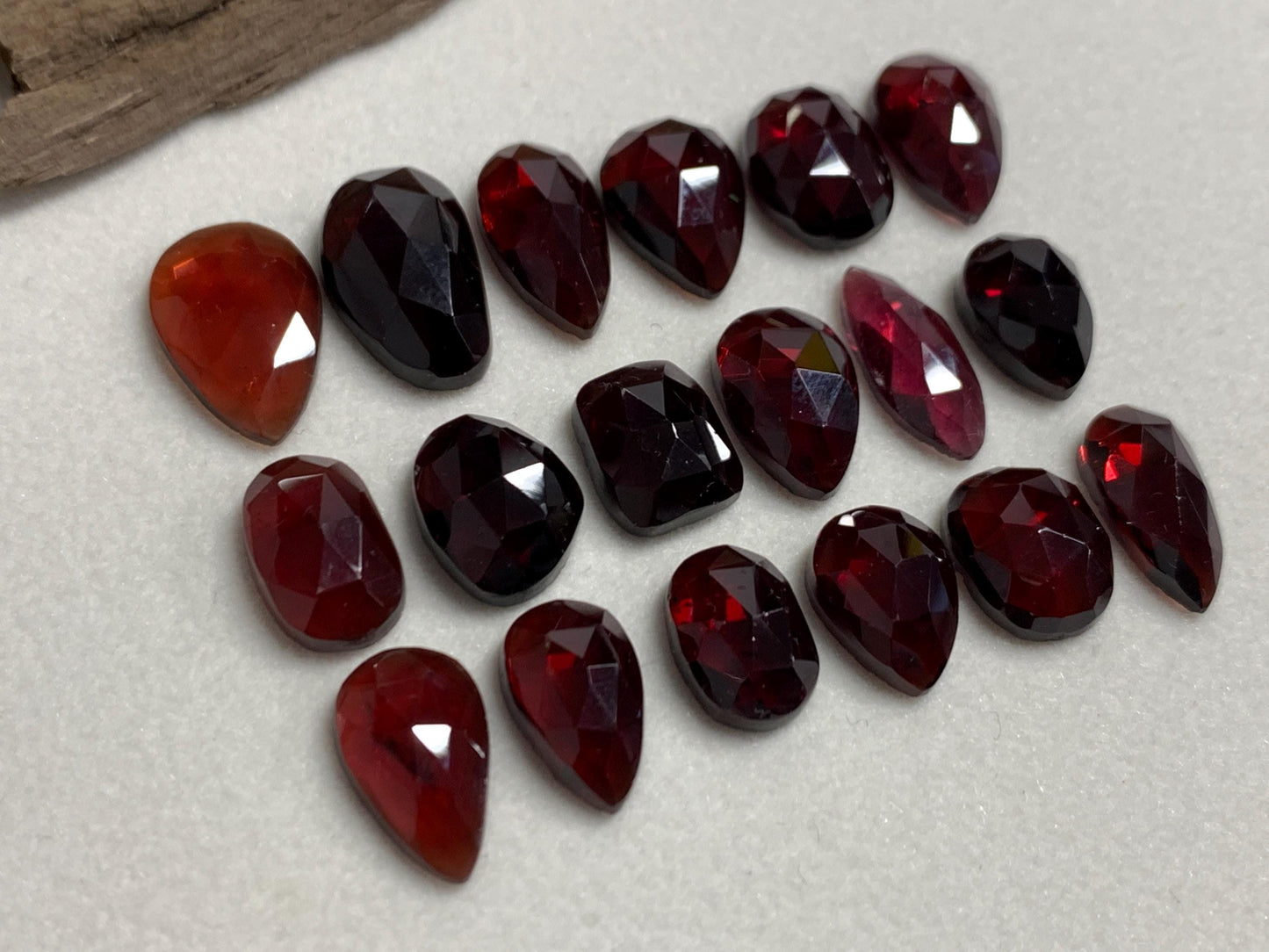 Faceted Garnet 11-16mm cabochon