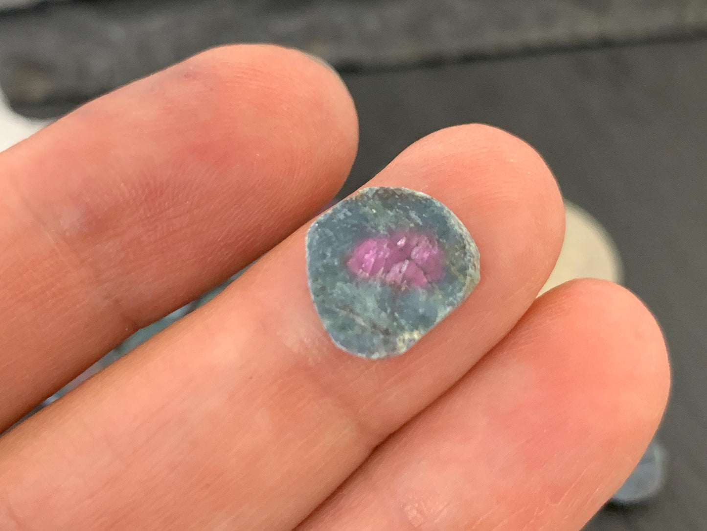 Watermelon Ruby 11mm long slice