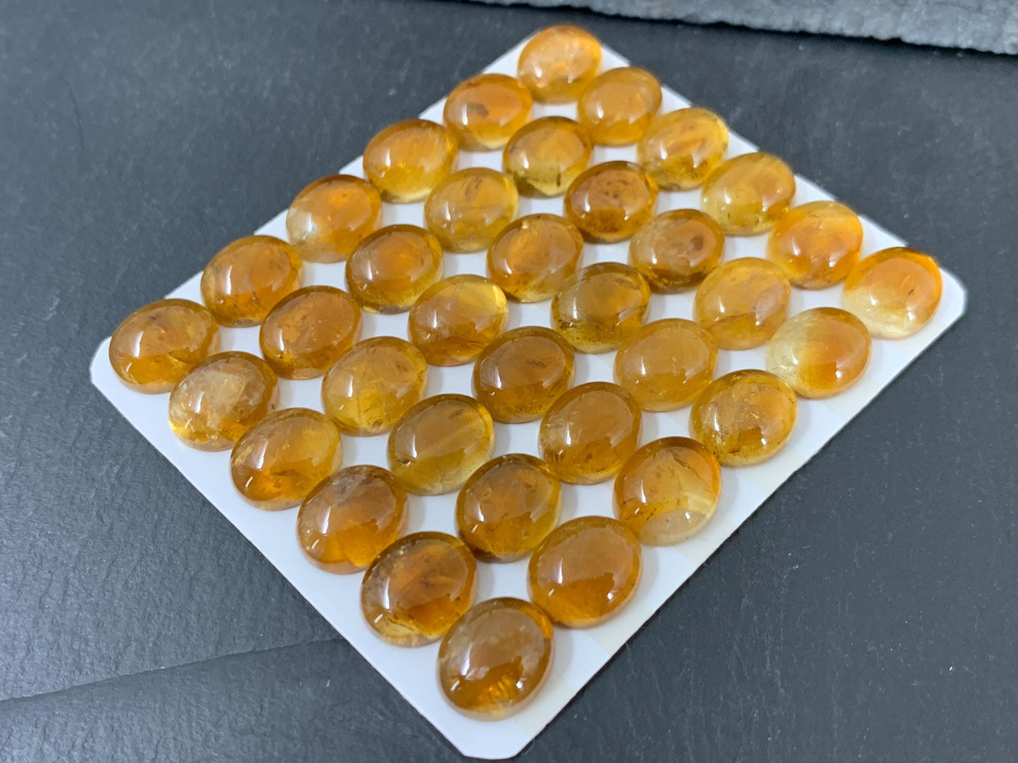 Citrine oval 10x12mm cabochon - Calibrated cabochons
