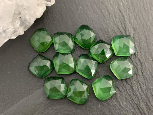 Faceted Serpentine marquise 10mm cabochon
