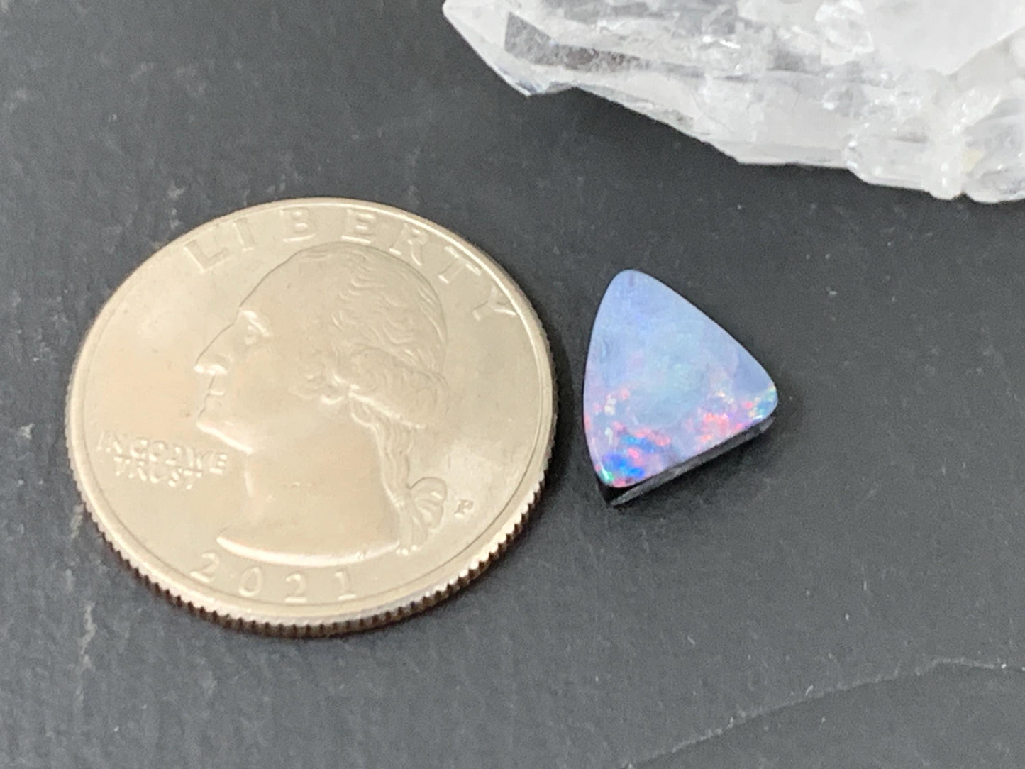 Australian Opal Doublet Cabochon 10x10x4mm - Natural Free Form Gemstone