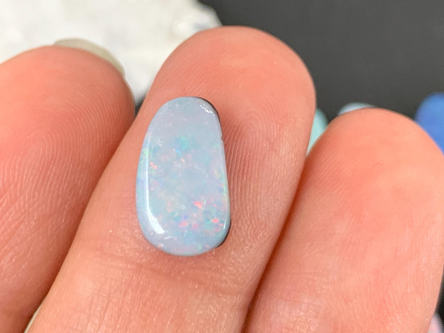 Australian Opal Doublet Free Form Cabochon 7-12mm – Colorful Gemstone Piece
