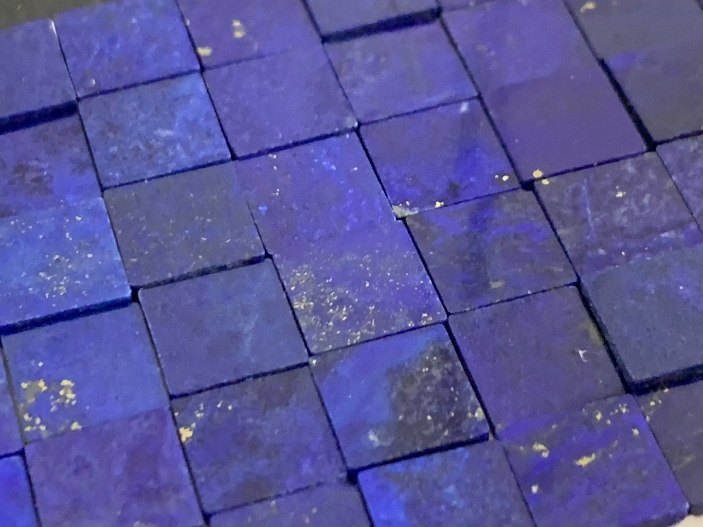 Flat Lapis Lazuli square 8x8mm cabochon - Calibrated cabochons