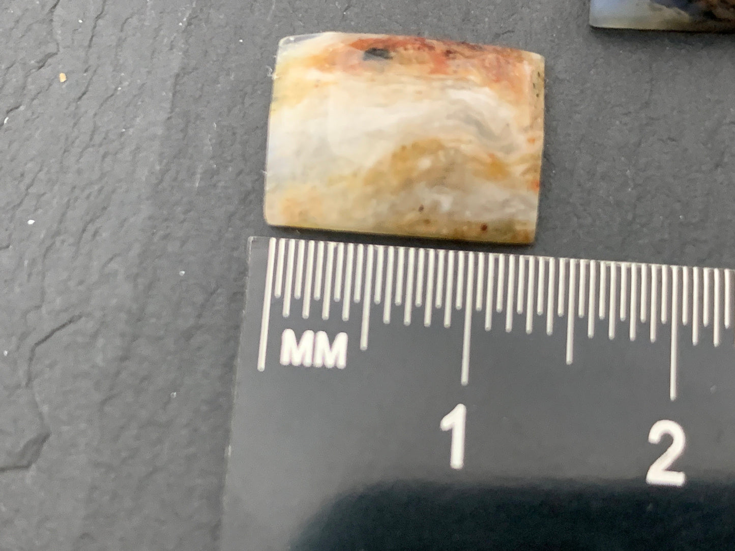 Faceted Peruvian Opal rectangle 10x14mm cabochon