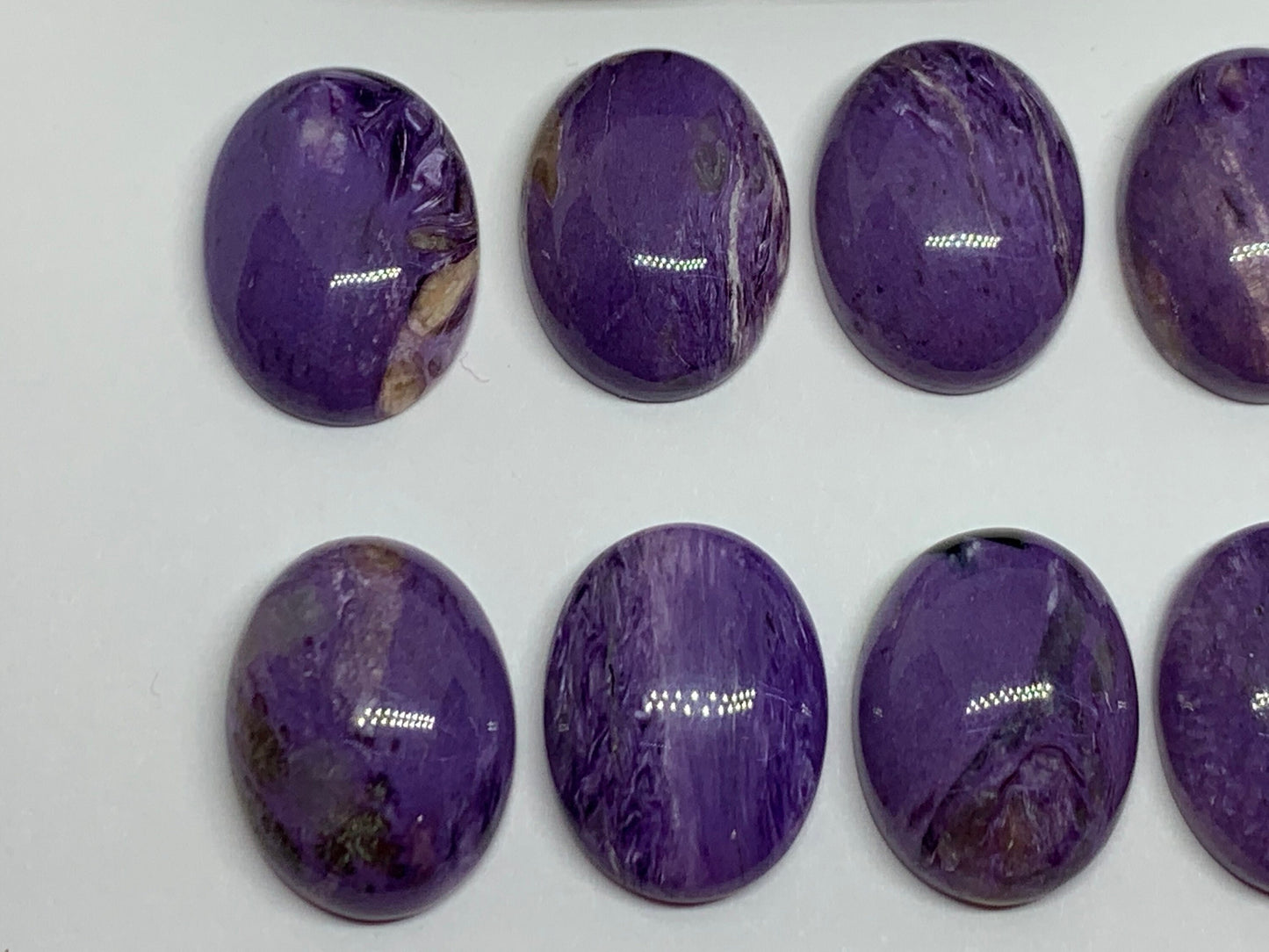 Charoite oval 15x20mm cabochon - Calibrated cabochons