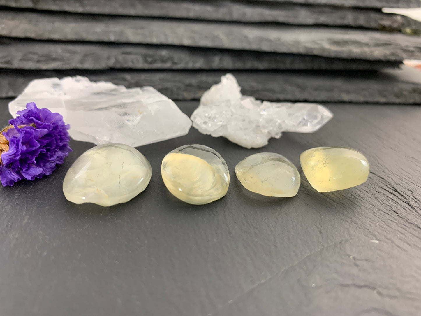 Libyan Desert Glass 19-23mm long cabochon