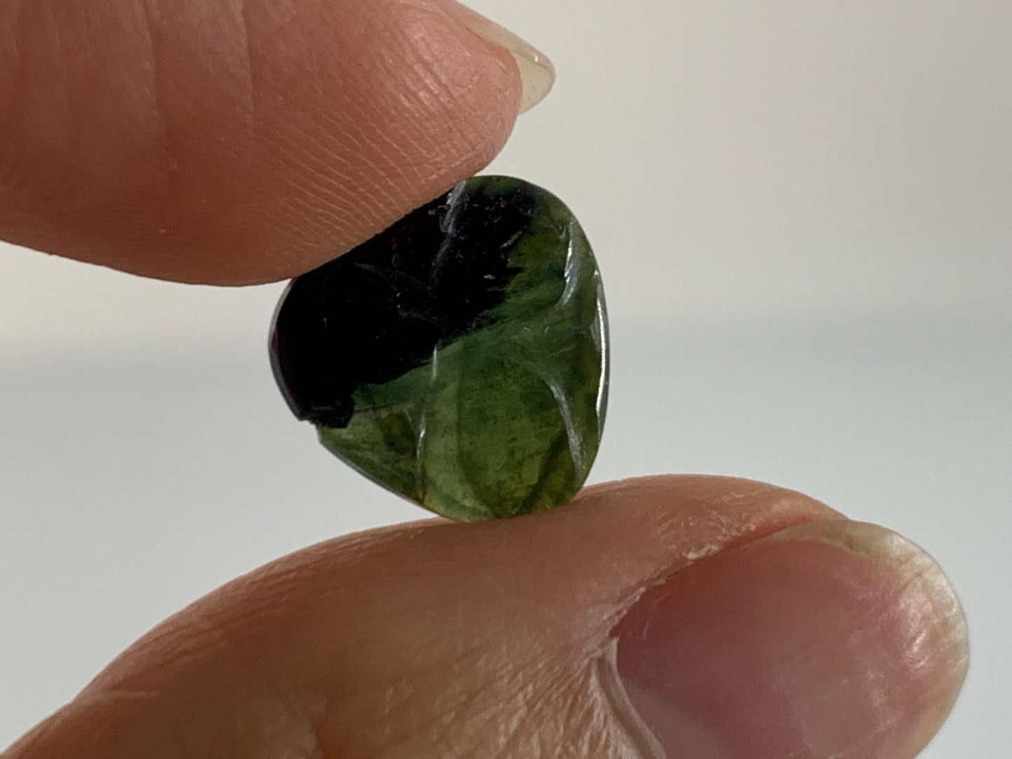 Carved Tourmaline 11x12x2mm cabochon