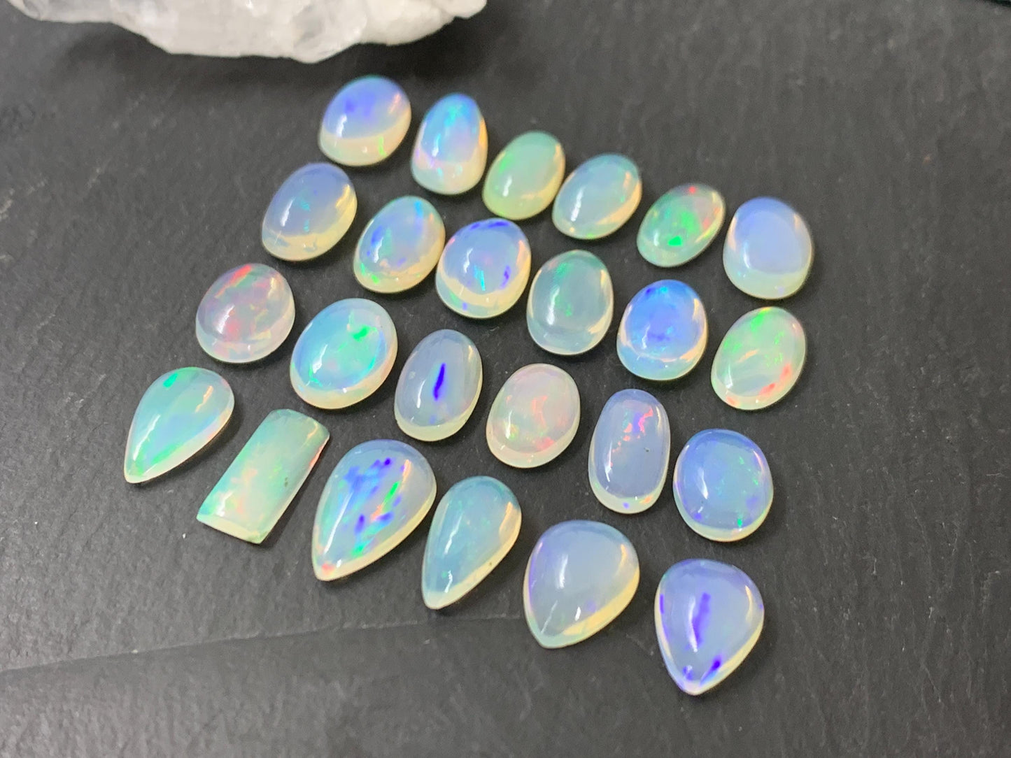 Ethiopian Opal 10-12mm long cabochon