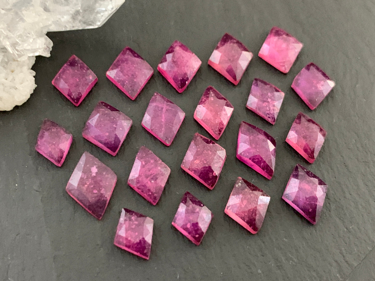 Faceted Thailand Pink Sapphire 10-12mm long cabochon