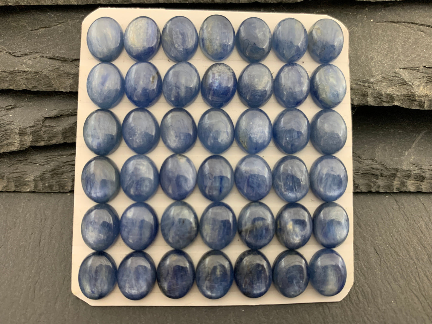 Natural Kyanite Oval Cabochon: Calibrated 8x10mm