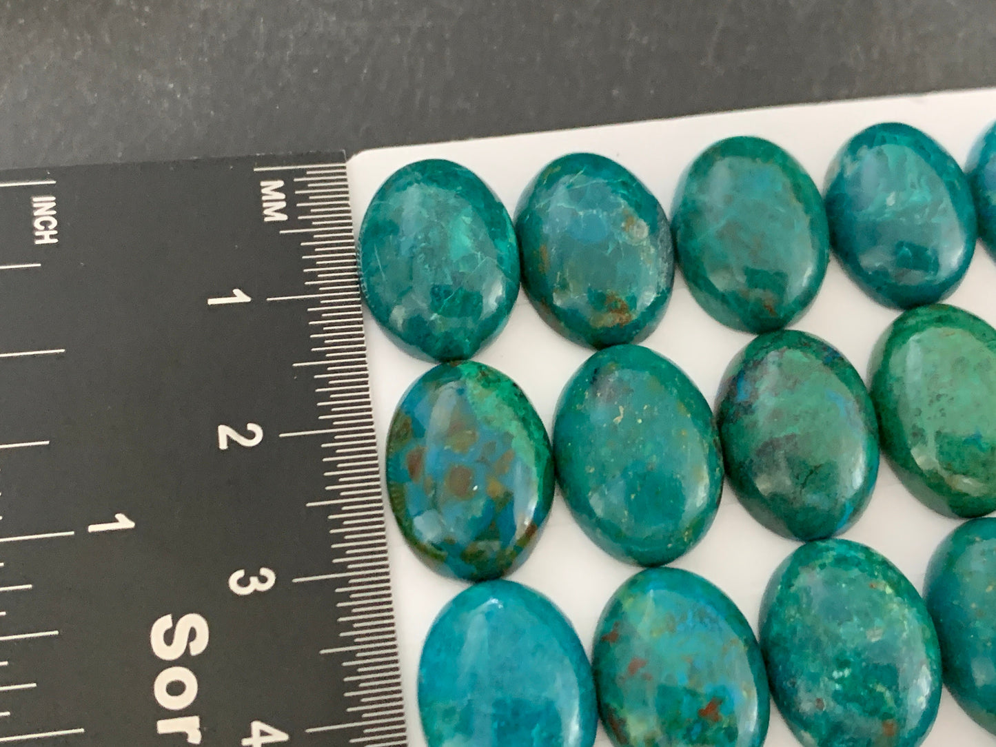 Chrysocolla oval 12x16mm cabochon - Calibrated cabochons