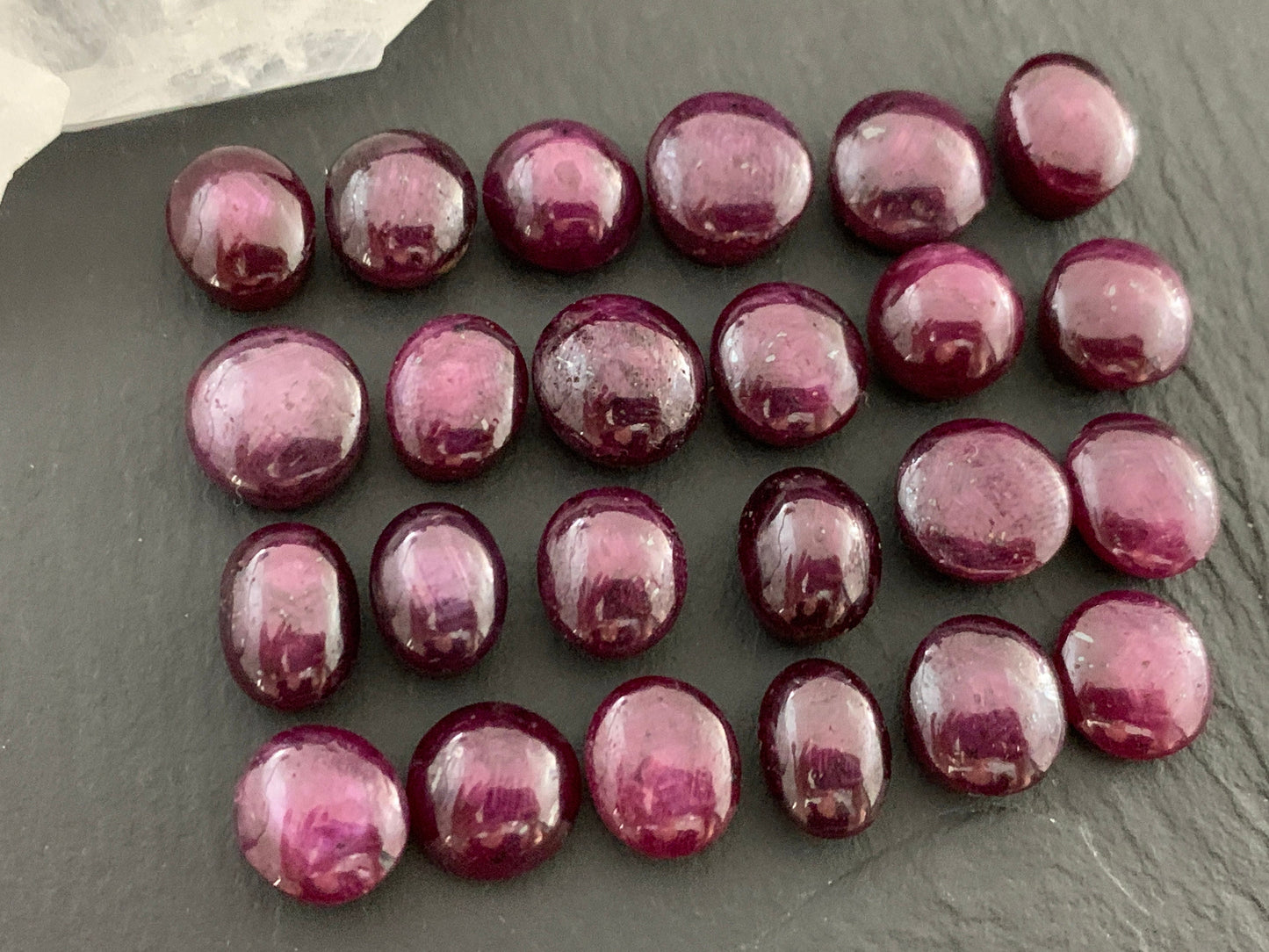 Ruby 10mm long cabochon