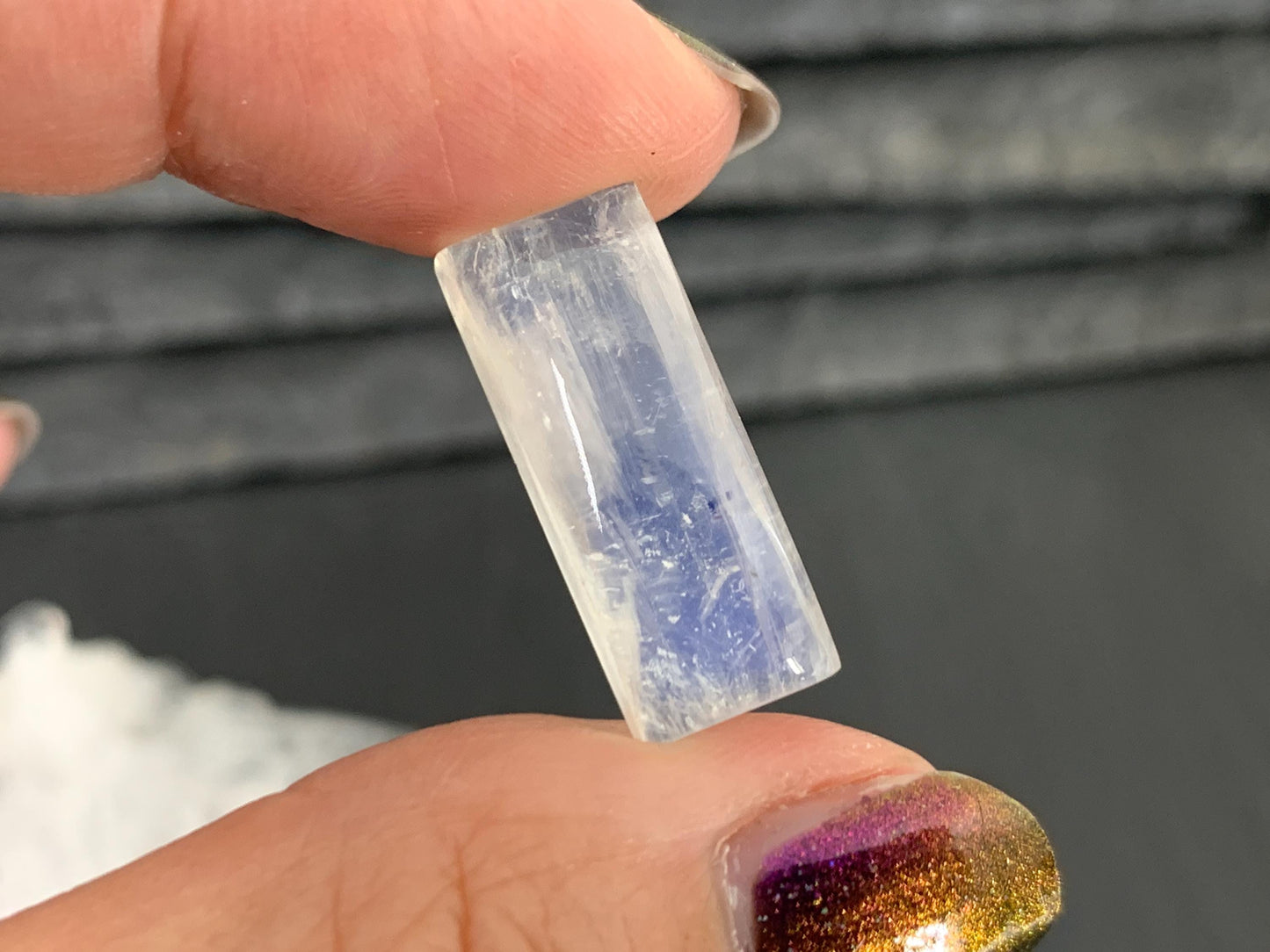 Rainbow Moonstone 22x9x8mm cabochon
