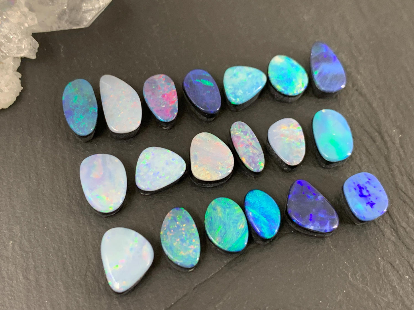 Australian Opal Doublet 8-12mm long cabochon