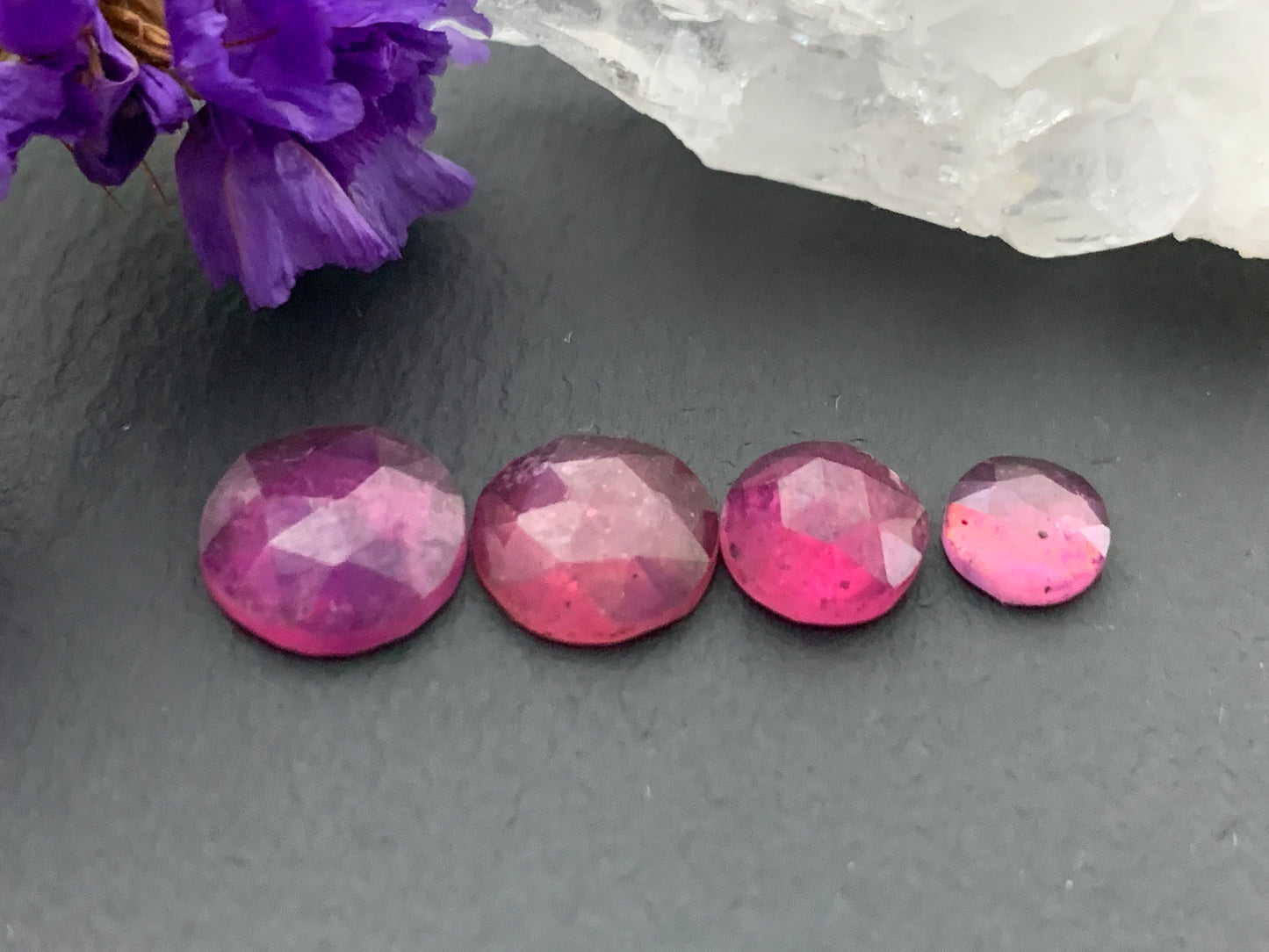 Faceted pink Sapphire round 5mm to 11mm cabochon