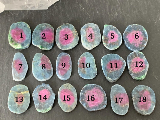 Watermelon Ruby 13mm long slice - free form