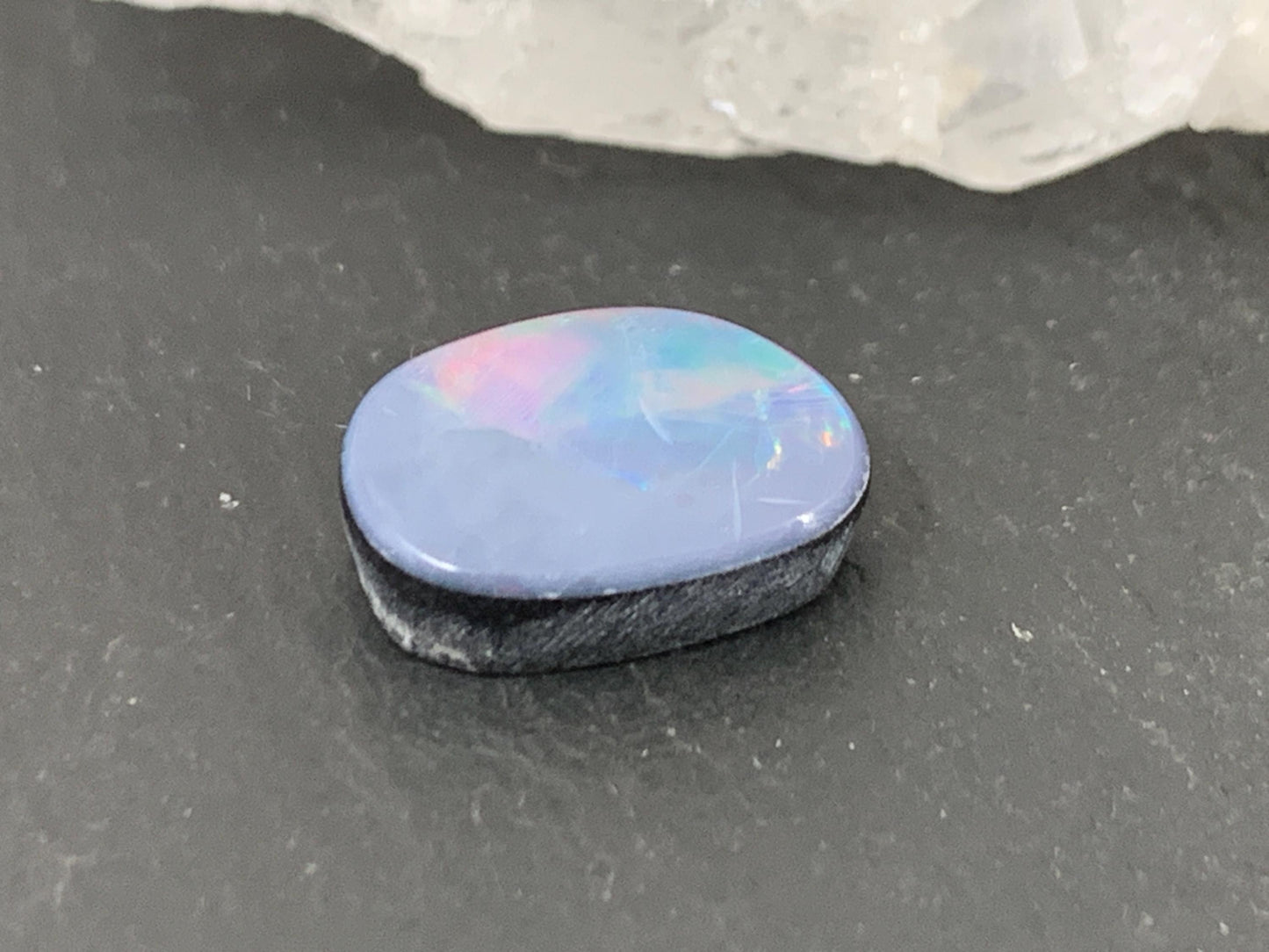 Australian Opal Doublet Cabochon 8x12x4mm - Natural Free Form Gemstone