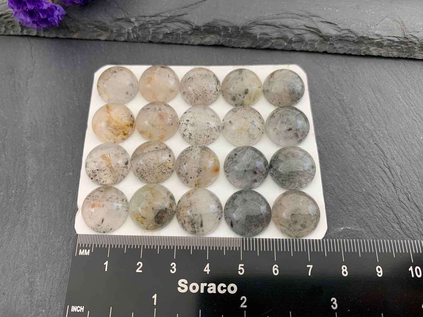 Super 7 round 15mm cabochon - Calibrated cabochons