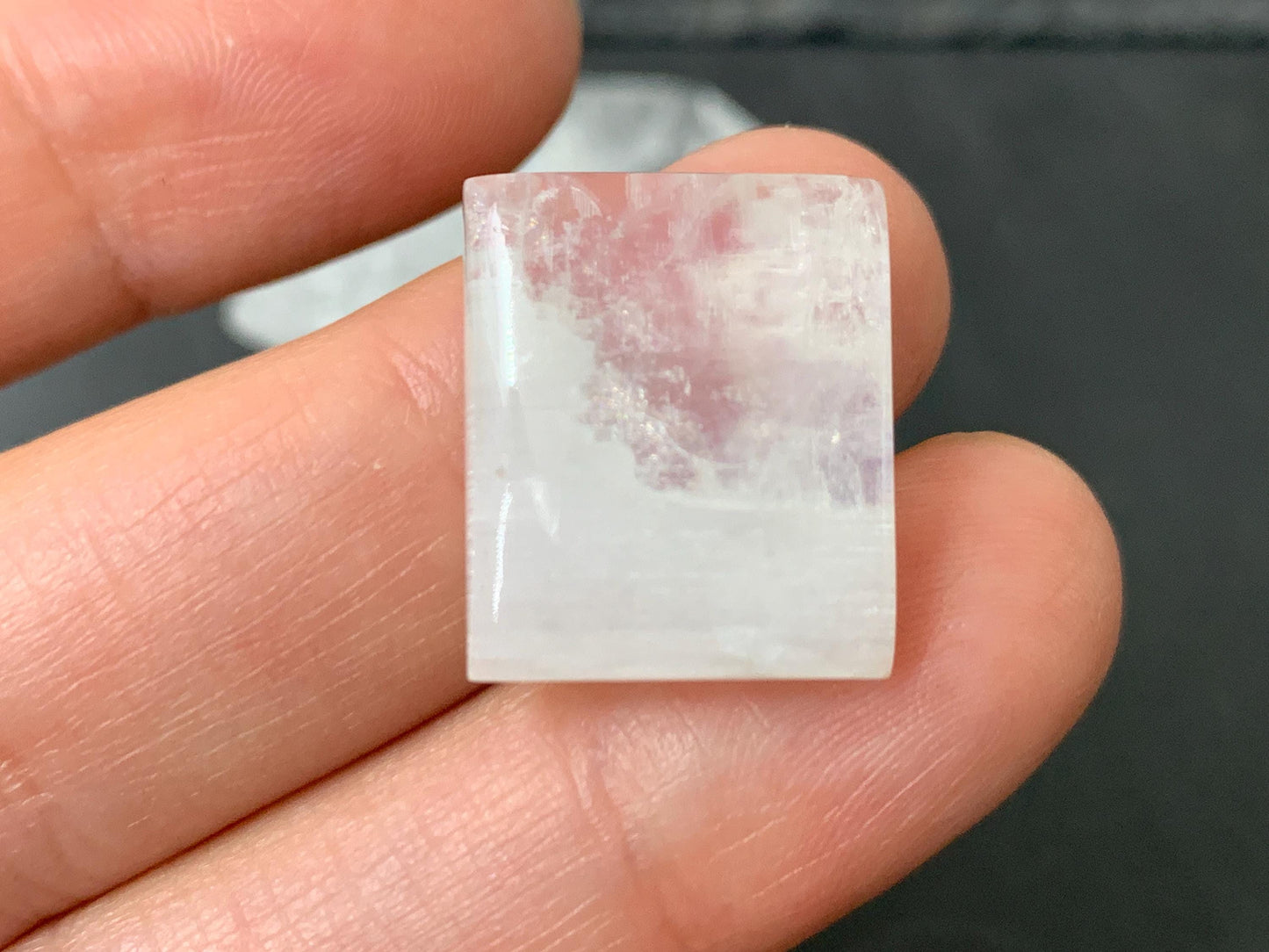 Rainbow Moonstone 19x16x6mm cabochon