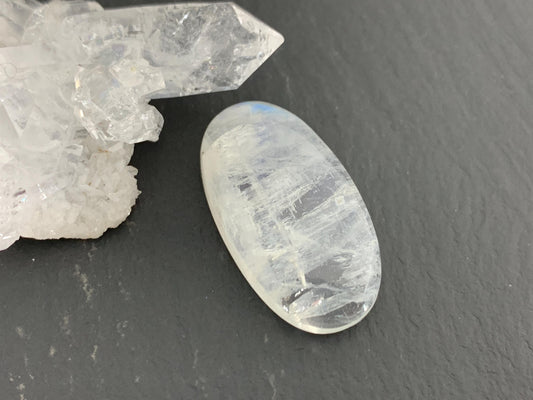 Rainbow Moonstone 27x15x6mm cabochon