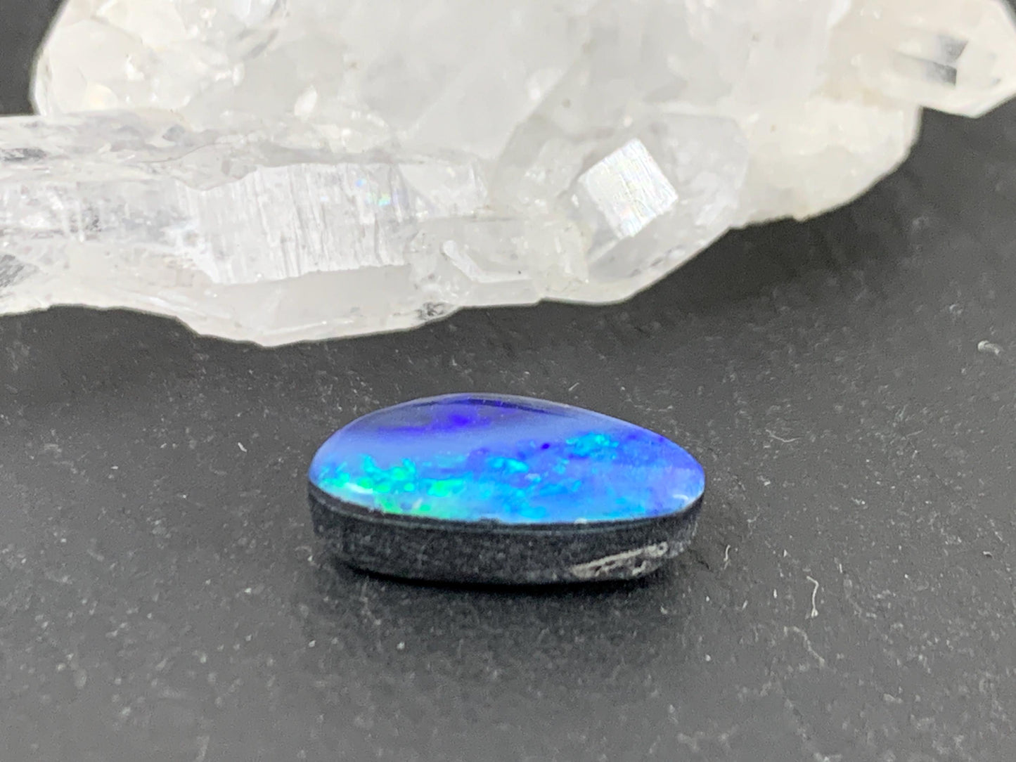 Natural Australian Opal Doublet 6x12x4mm Free Form Cabochon – Colorful Gemstone