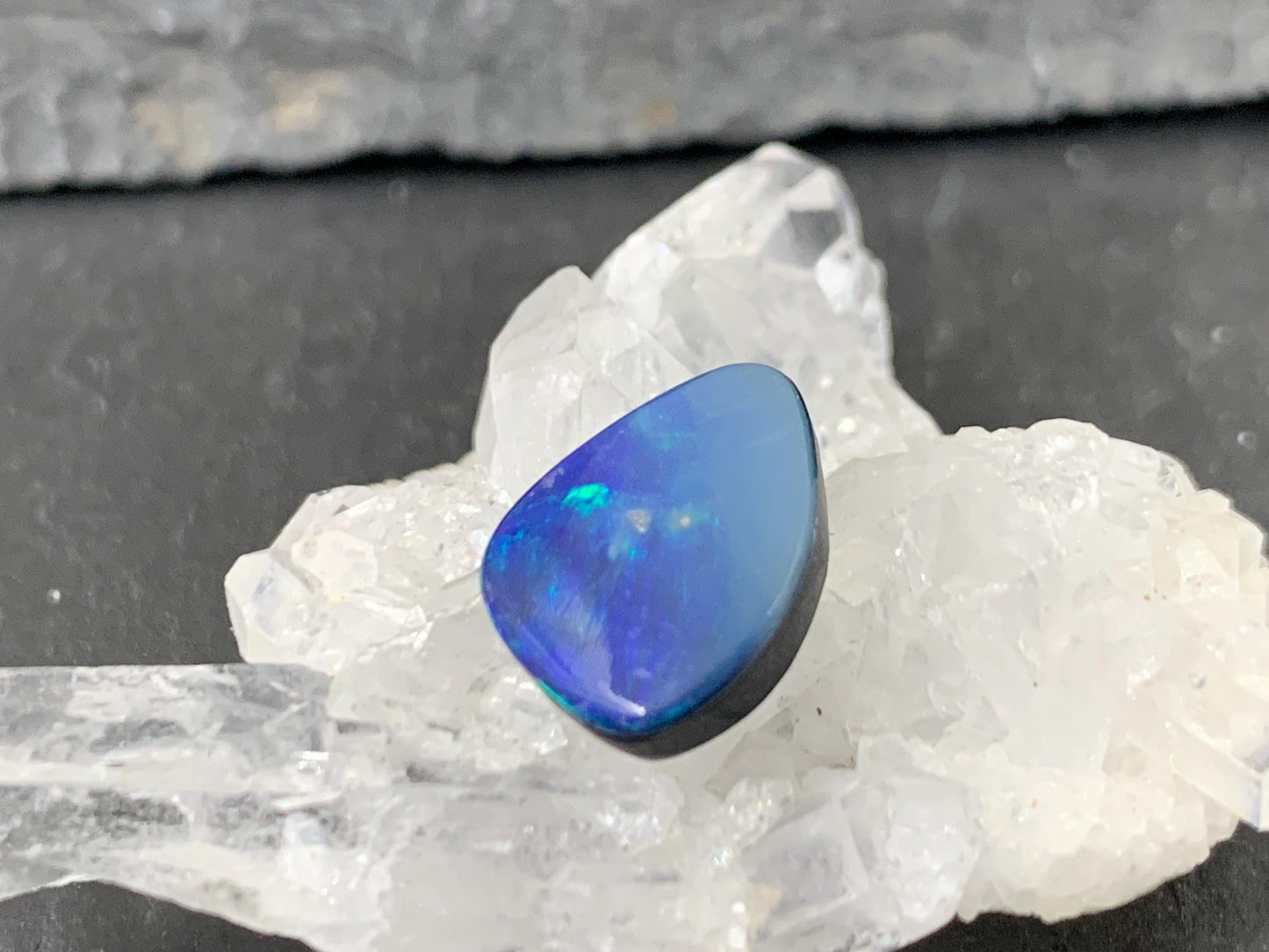 Discounted Australian Opal doublet cabochon 9x12x4mm Free Form Natural Opal Gemstone