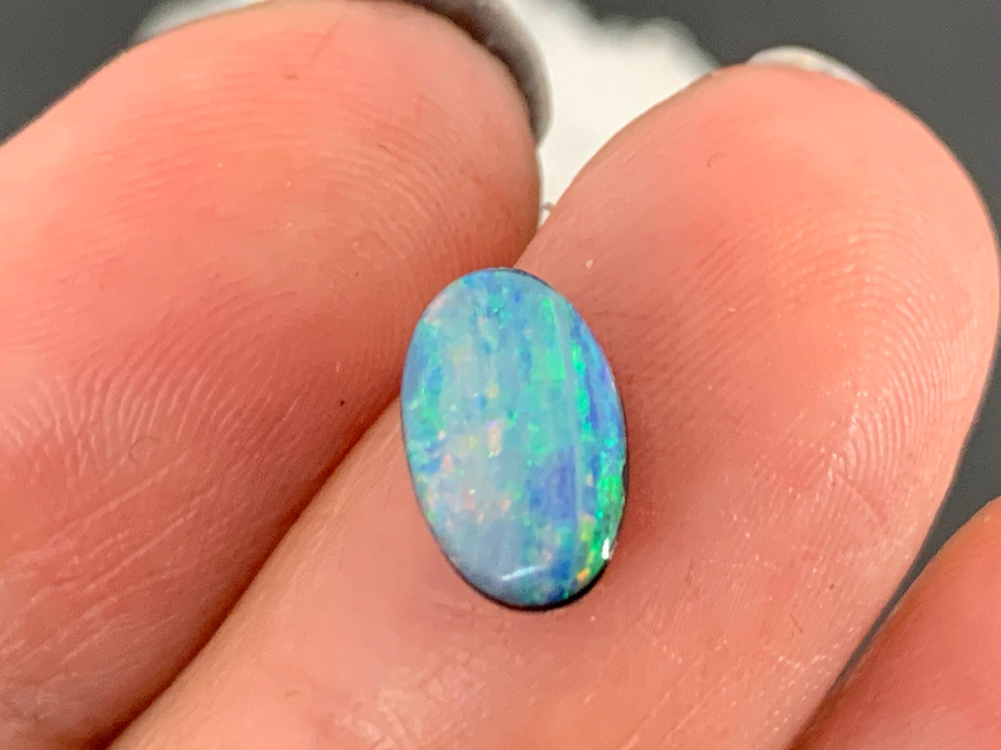 Australian Opal doublet 6x9x3.5mm cabochon