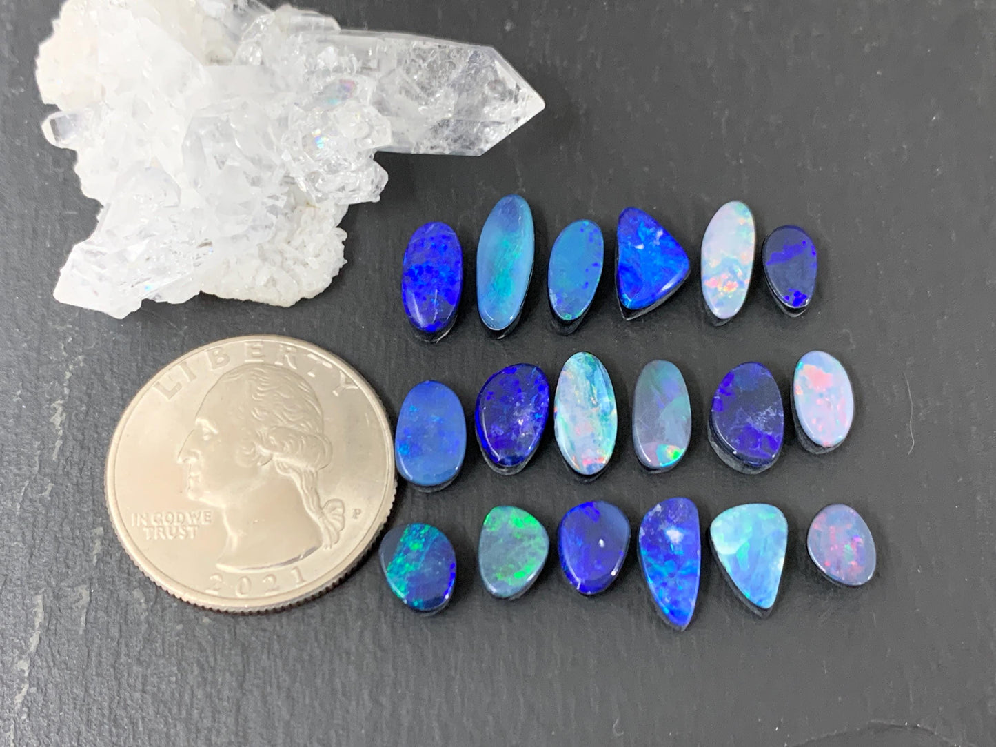 Australian Opal Doublet 8-13mm long cabochon