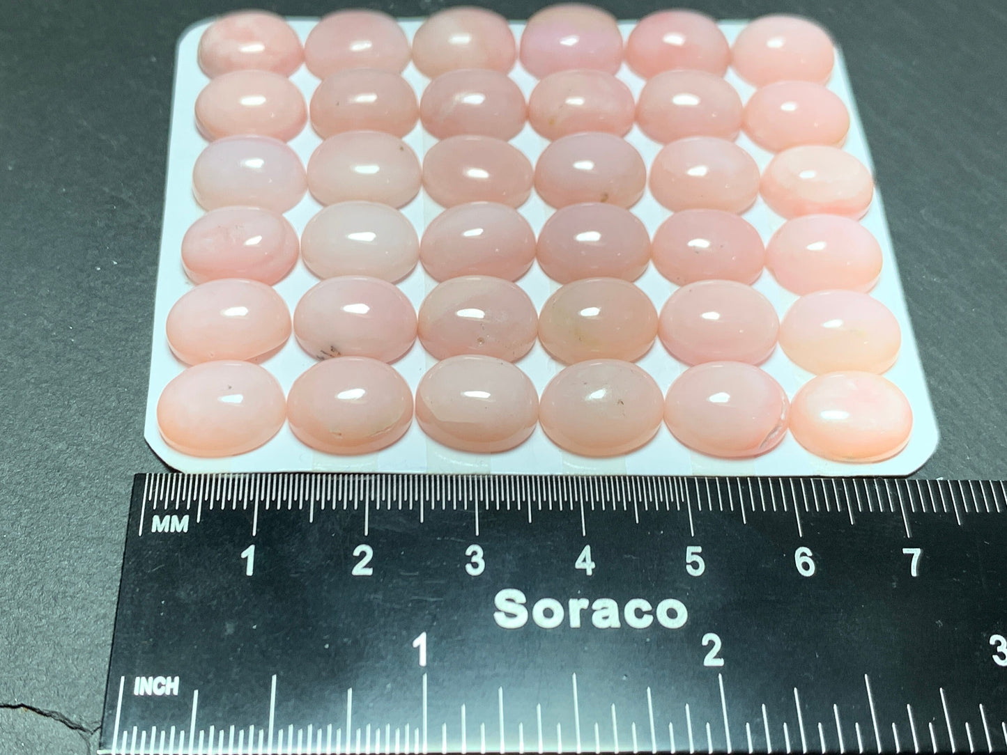 Pink Opal oval 10x12mm cabochon - Calibrated cabochons