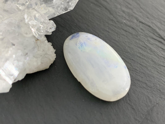 Discounted Rainbow Moonstone 25x16x5mm cabochon