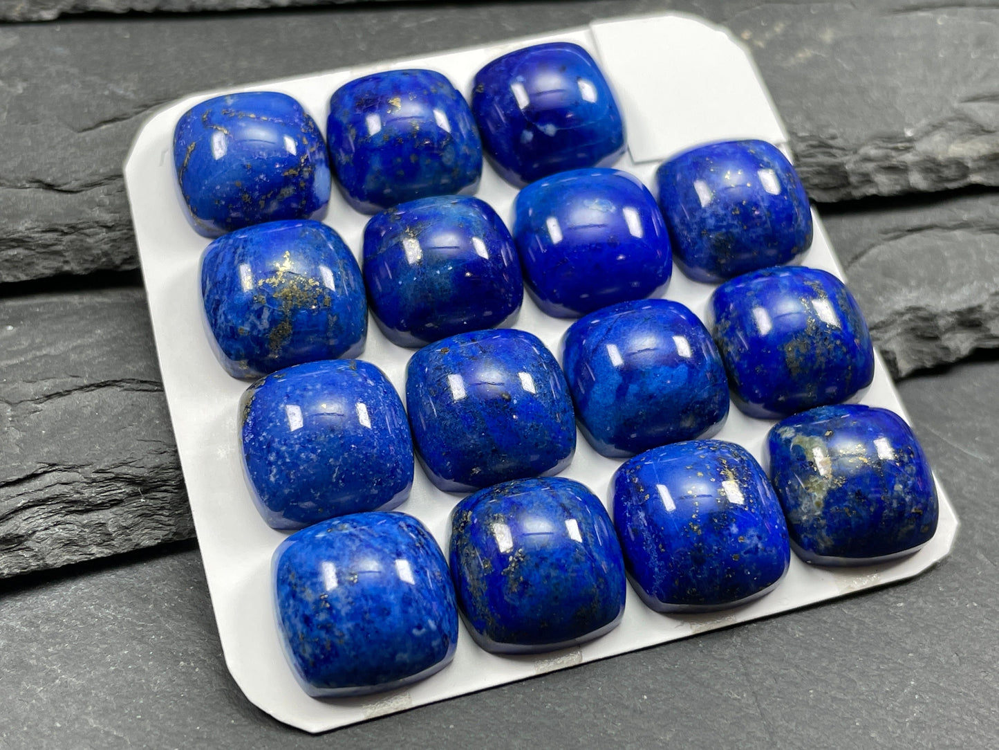 Lapis Lazuli square cushion 14x14mm Cabochon - Calibrated cabochons