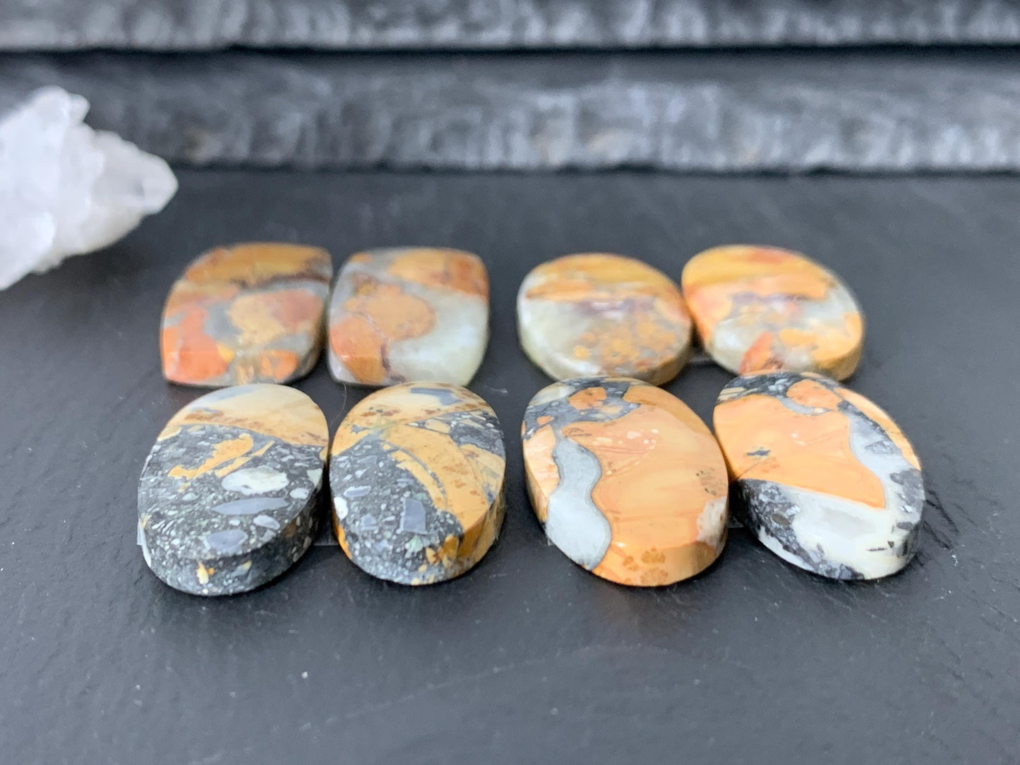Maligano Jasper cabochon pair